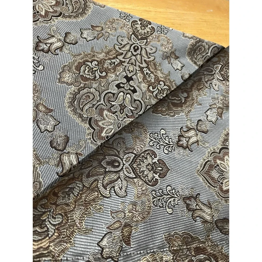 Croscill Royalton Blue Brown Chocolate Medallion (1) Shower Curtain 72x75 Fabric
